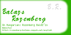 balazs rozenberg business card